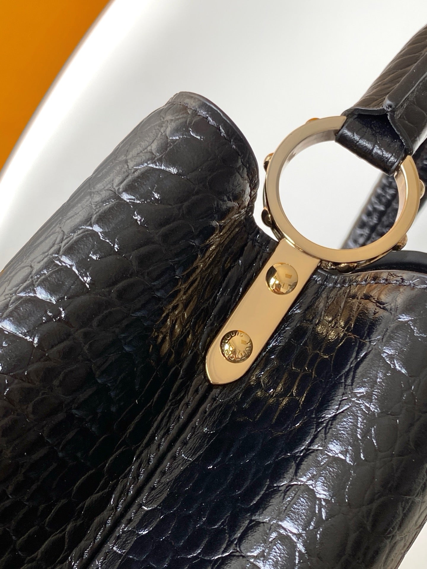 Louis Vuitton Capucines BB - Crocodile Embossed Leather Black