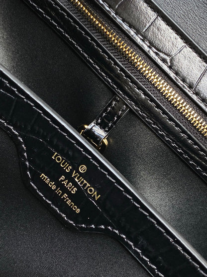 Louis Vuitton Capucines BB - Crocodile Embossed Leather Black
