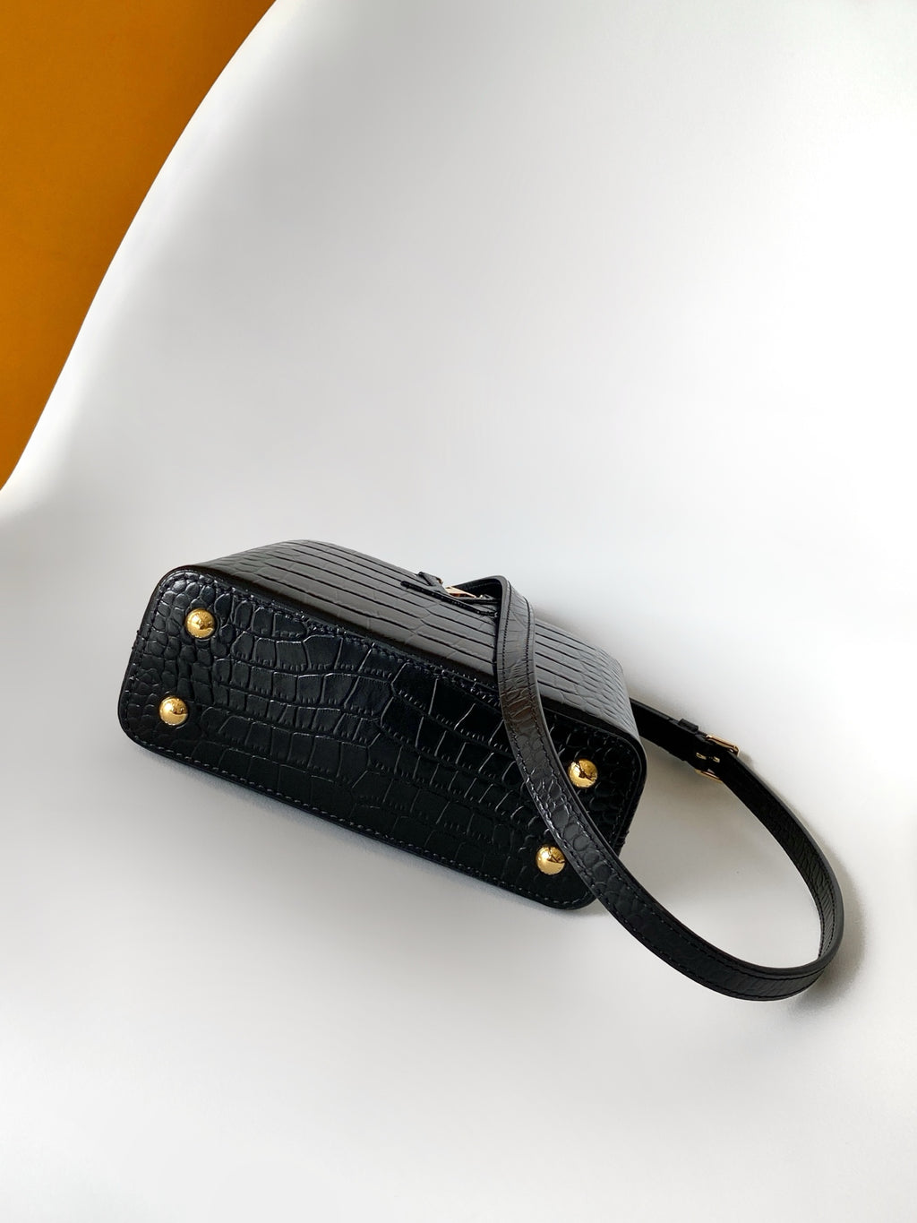 Louis Vuitton Capucines Mini - Crocodile Embossed Leather Black