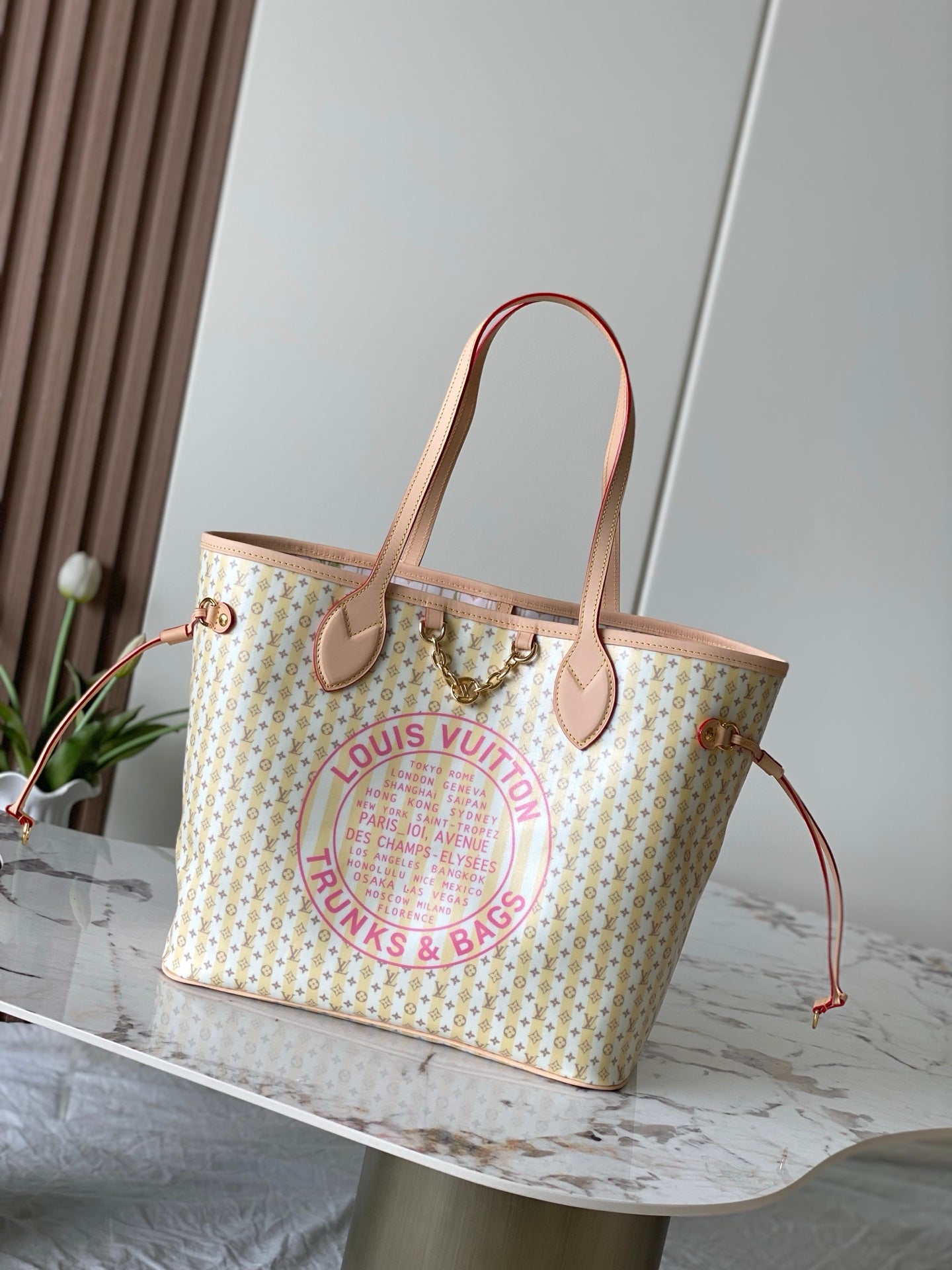 Louis Vuitton Neverfull MM - LV Stamp Light Yellow Monogram