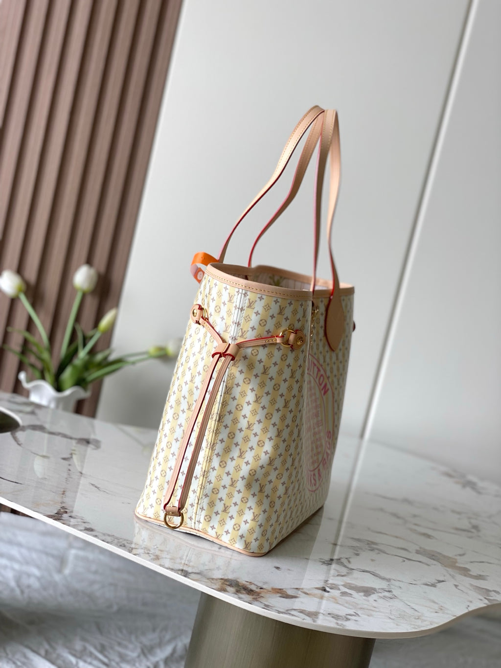 Louis Vuitton Neverfull MM - LV Stamp Light Yellow Monogram
