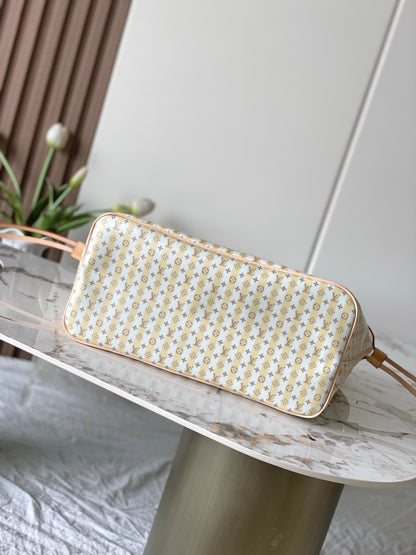 Louis Vuitton Neverfull MM - LV Stamp Light Yellow Monogram