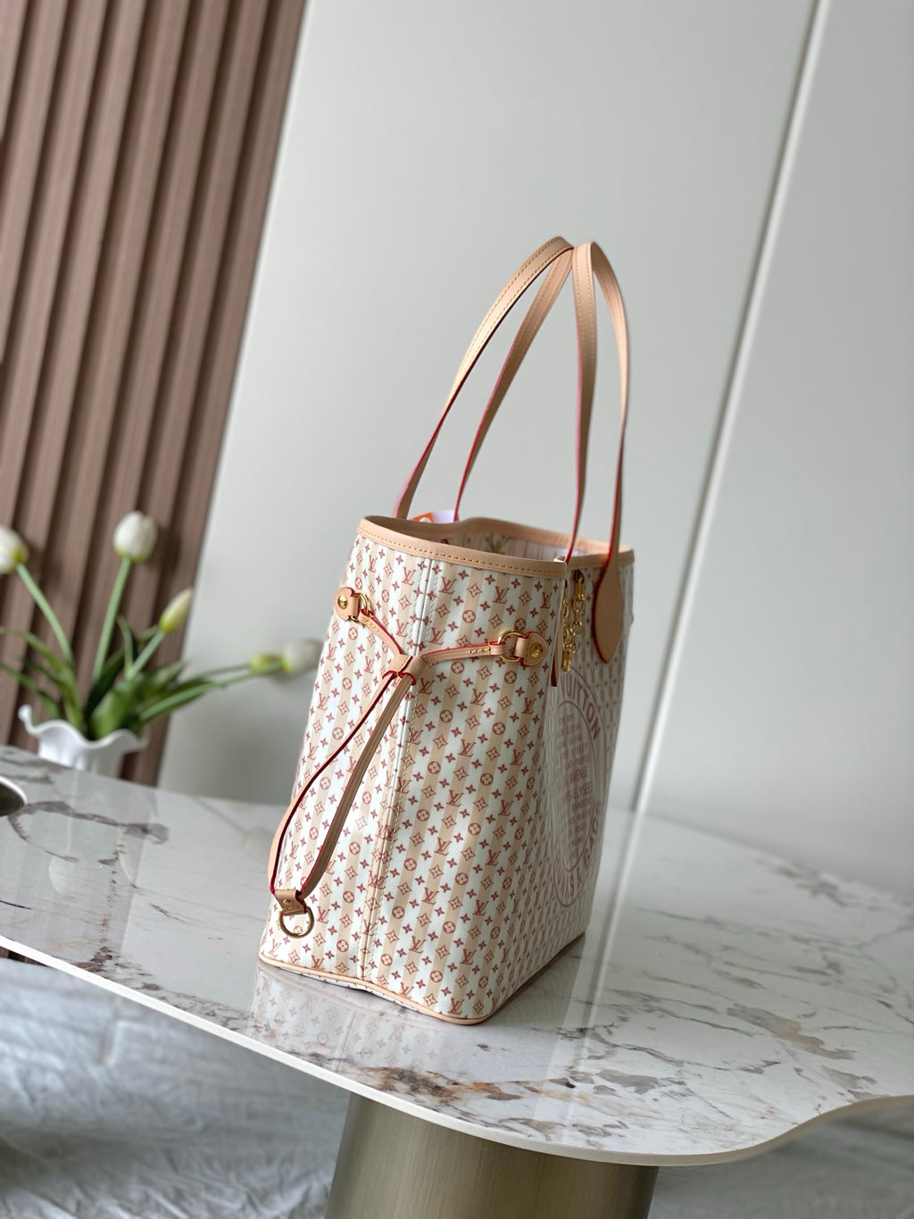 Louis Vuitton Neverfull MM - LV Stamp Nude Monogram