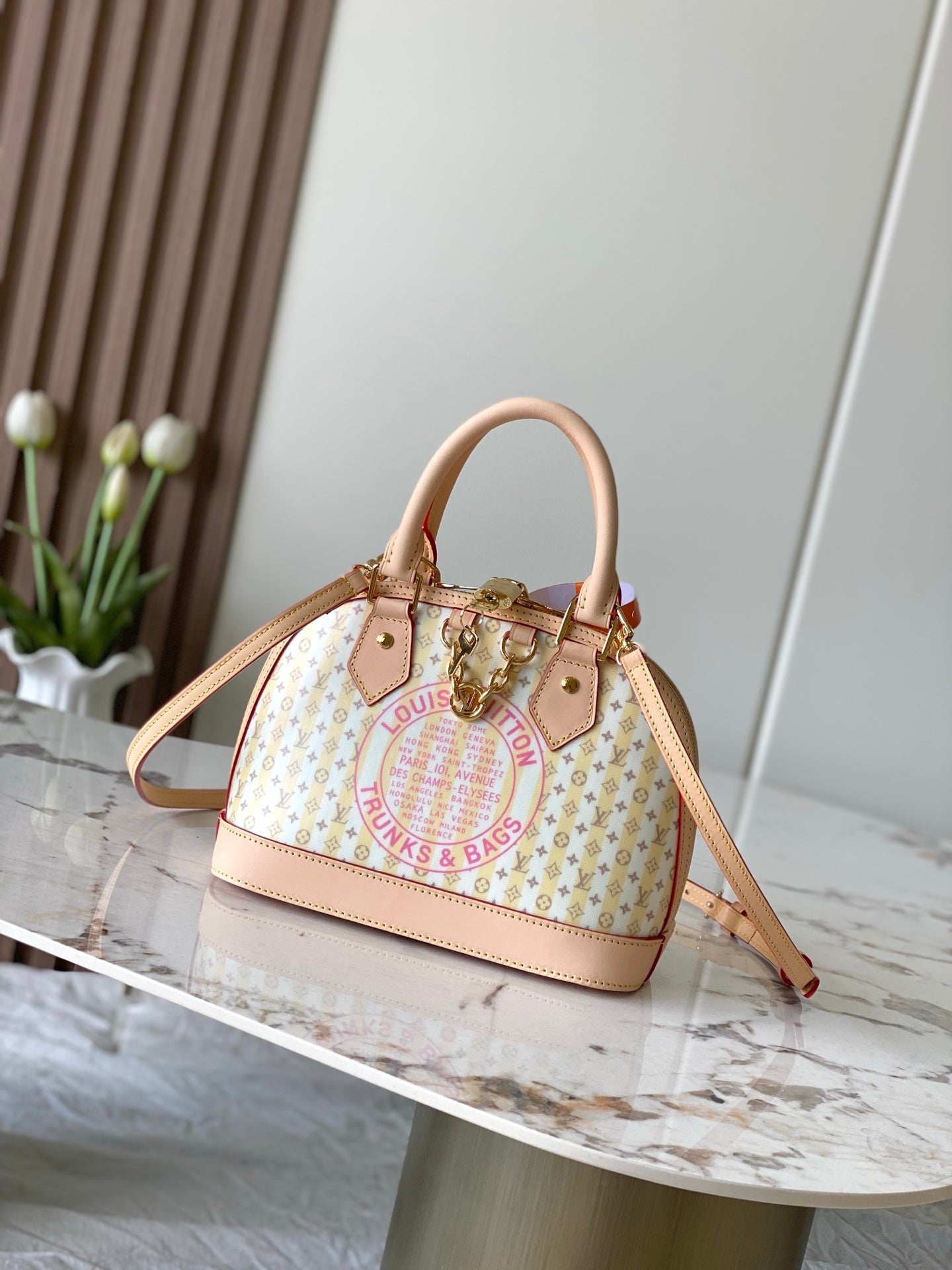 Louis Vuitton Alma BB – LV Stamp Monogram Handbag (M28672)