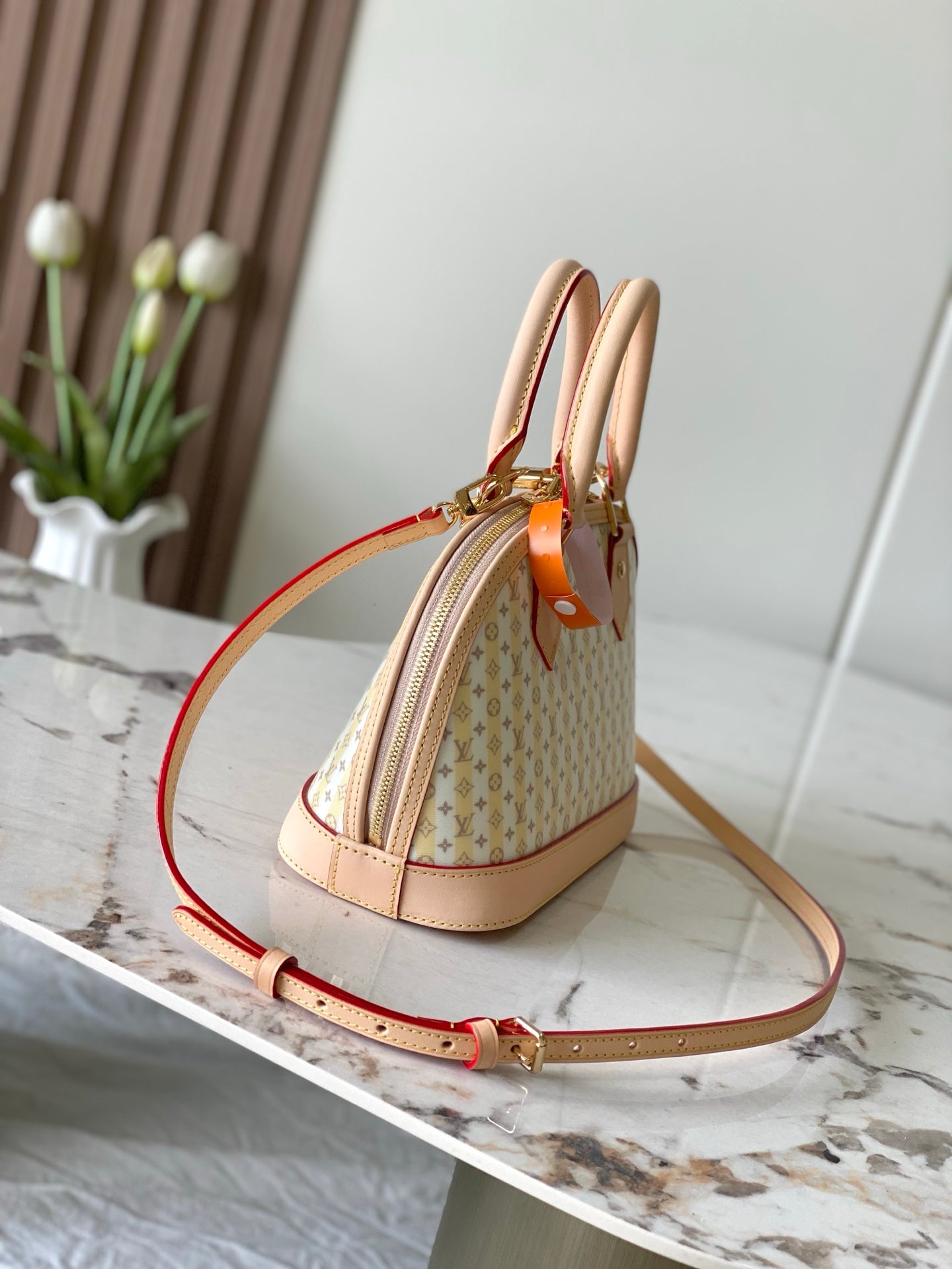 Louis Vuitton Alma BB – LV Stamp Monogram Handbag (M28672)