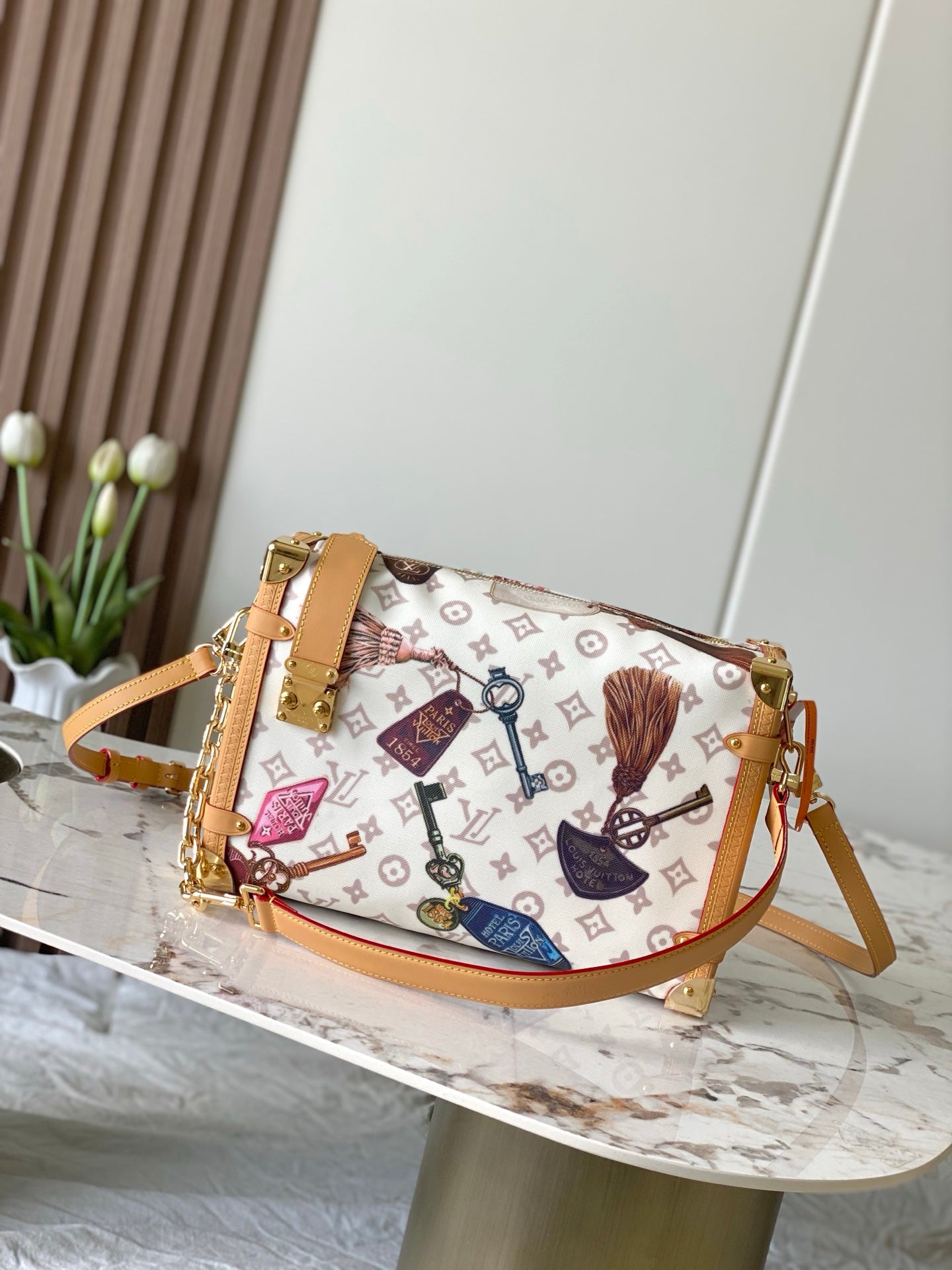 Louis Vuitton Side Trunk MM – Flight Mode Getaway Monogram Dune (M29355)