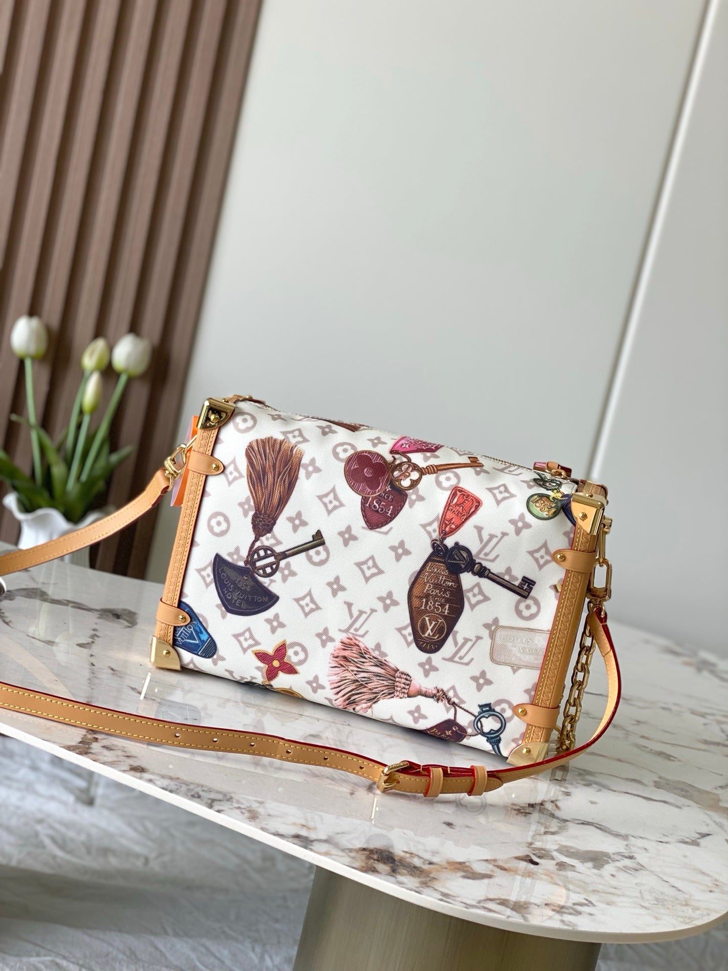 Louis Vuitton Side Trunk MM – Flight Mode Getaway Monogram Dune (M29355)