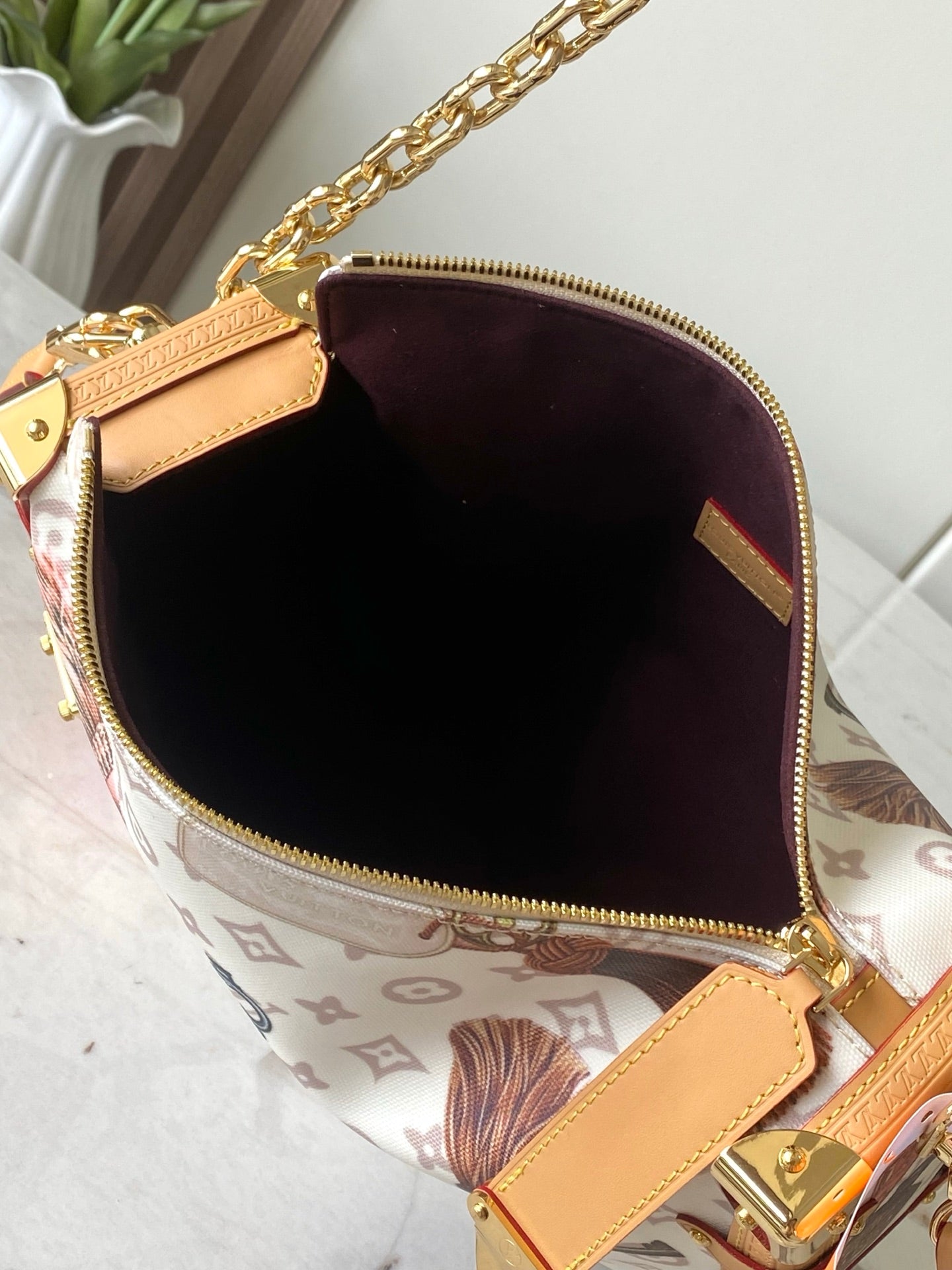 Louis Vuitton Side Trunk MM – Flight Mode Getaway Monogram Dune (M29355)