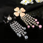 Chanel Camellia Lucky Clover Tassel Brooch - Rhinestone & Pearl Drop Pin