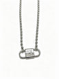 Tiffany & Co. Return to Tiffany Sterling Silver Bead Chain Padlock Pendant Necklace