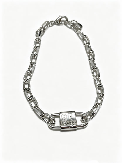 Tiffany & Co. 1837 Sterling Silver Industrial Link Chain Padlock Bracelet