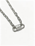 Tiffany & Co. 1837 Sterling Silver Industrial Link Chain Padlock Pendant Necklace