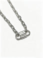 Tiffany & Co. 1837 Sterling Silver Industrial Link Chain Padlock Pendant Necklace