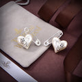 Vivienne Westwood Style Silver-Tone Punk Safety Pin Pearl Heart Orb Stud Earrings