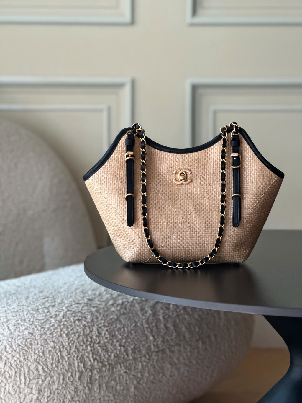 Chanel 25S Maxi Hobo Bag — Grass-Woven Cowhide Tote