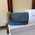 Celine Matelasse Monochrome Chain Bag – Denim