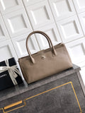 Chanel Executive Cerf Tote Small — Dark Taupe Caviar Leather with Gold Hardware