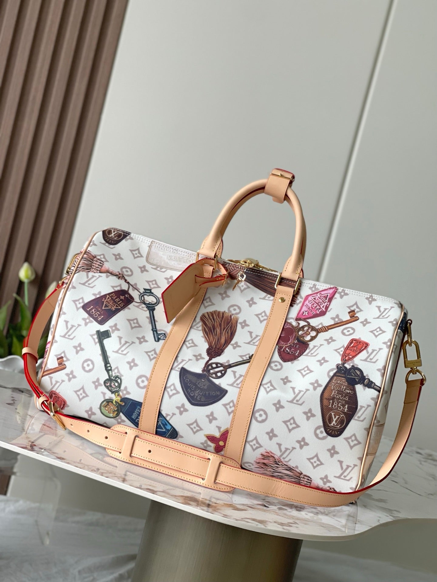 Louis Vuitton Keepall Bandoulière 45 – Flight Mode Getaway Monogram Dune (M28780)