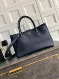 Chanel Executive Cerf Tote — Midnight Navy Caviar Leather with Silver Hardware