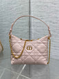 Dior Caro Hobo Bag Blush Pink Cannage Lambskin & Gold
