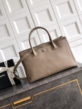 Chanel Executive Cerf Tote — Dark Taupe Caviar Leather with Gold Hardware