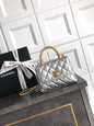 Chanel Coco Handle Small 14 Platinum Silver Gold Diamond Handle 25A