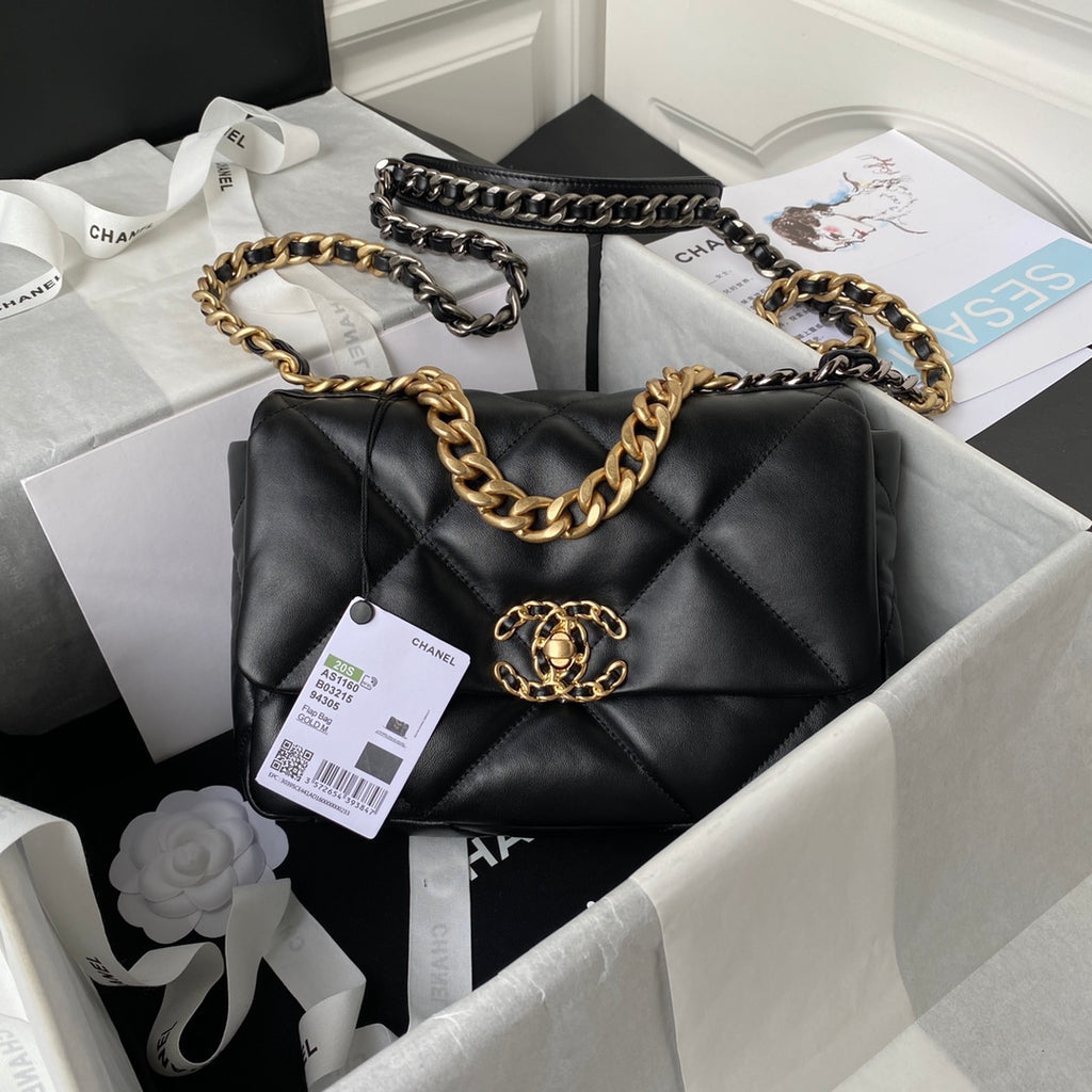 Chanel 19 Flap Bag 26 Black Mixed Hardware