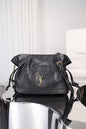 Saint Laurent Jamie Shoulder Bag Small — Black Nappa Lambskin with Antique Gold Hardware