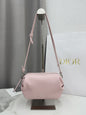 Dior D-Cushion Camera Bag — Blush Pink Ultra-Soft Lambskin with Silver Hardware