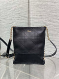 Dior 2026 Trianon Hobo Chain Bag Black Cannage Lambskin & Gold — New