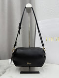 Dior D-Cushion Camera Bag — Black Ultra-Soft Lambskin with Gold Hardware